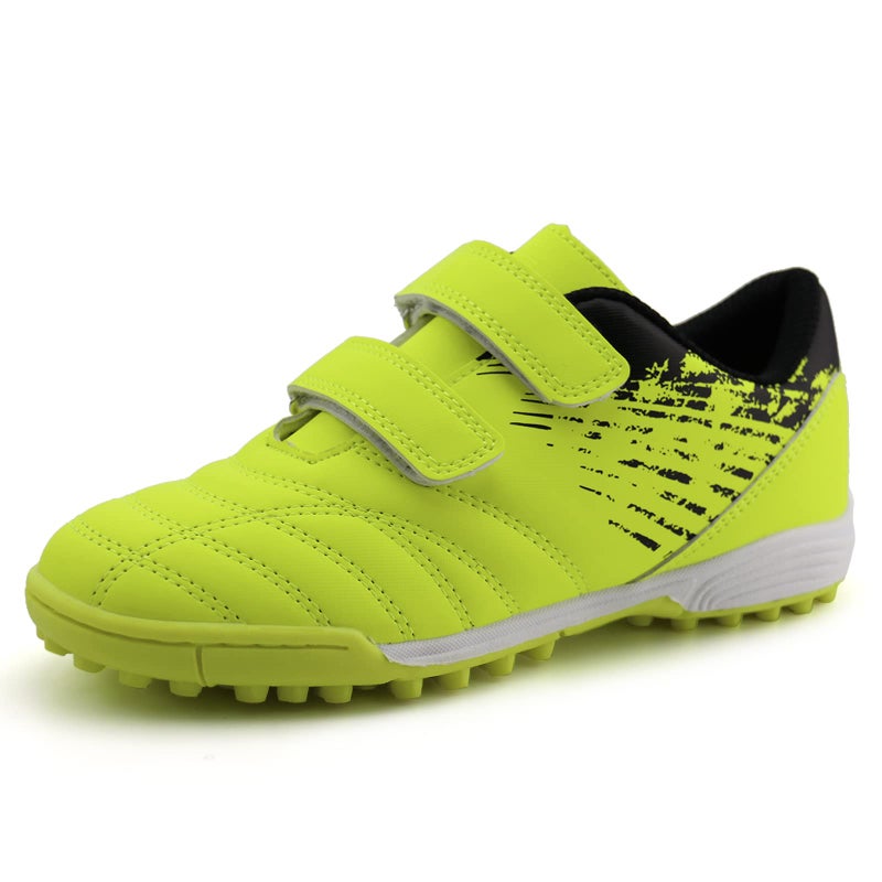 brooman Kids Comfortable Turf Soccer Shoes Athletic Football Shoes (12,Lime) - Image 1